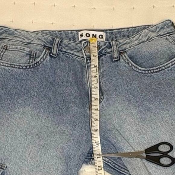 S.O.N.G. Cargo Jeans Women's 11/30 | Light Wash Wide Leg High Rise Utility Denim - Picture 8 of 9